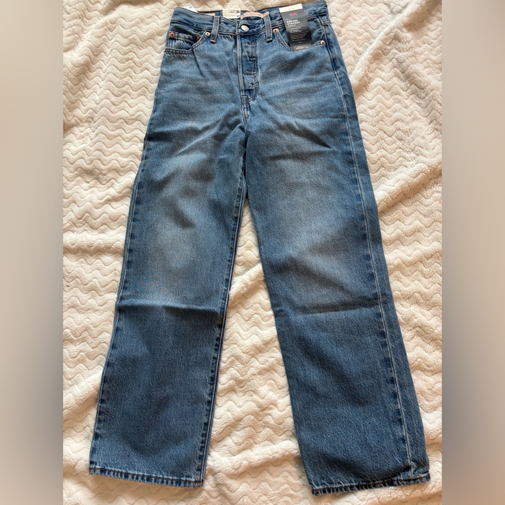 Levi's Women's Ribcage Straight Leg Ankle Blue Jeans